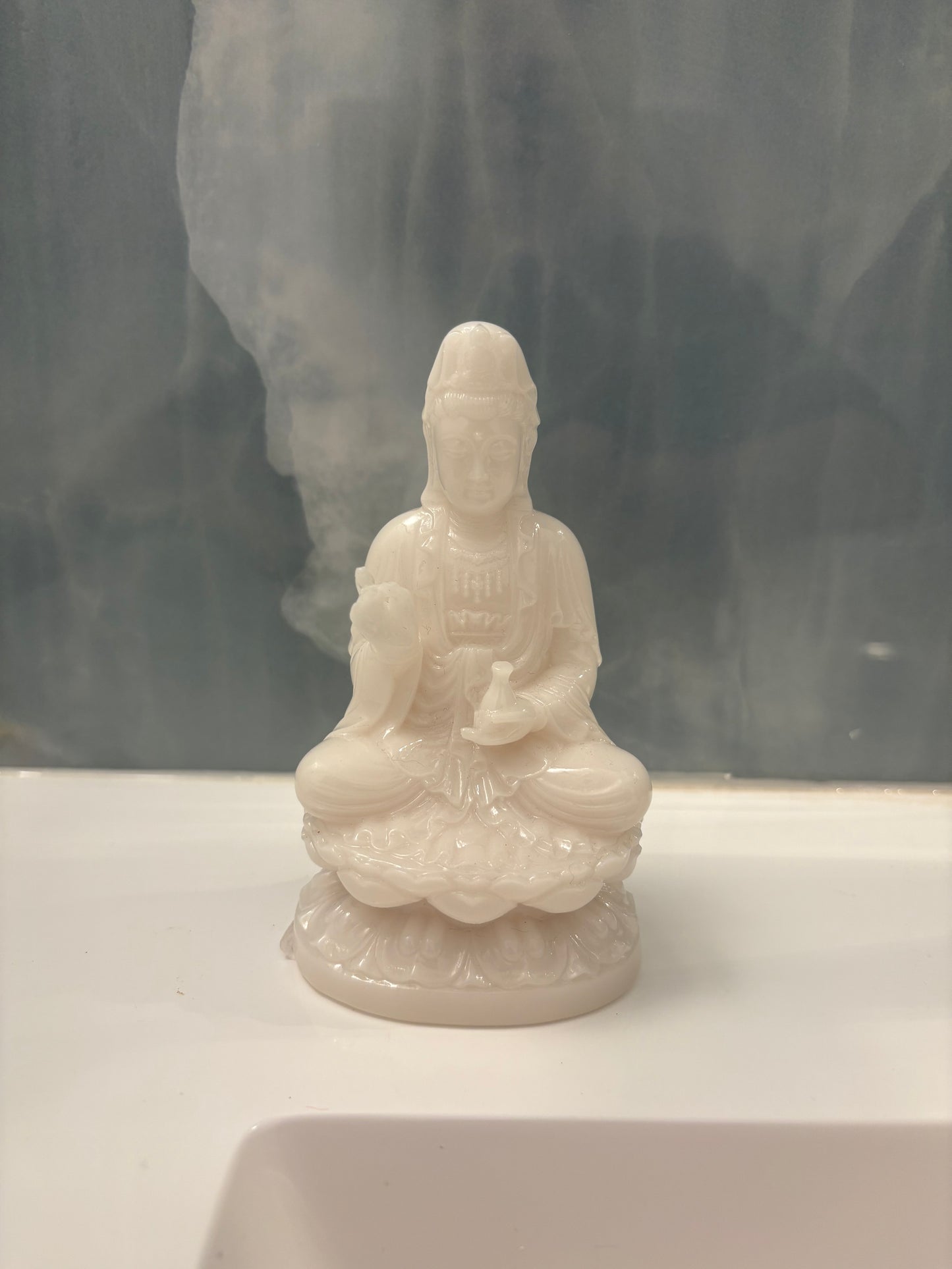 White Jade Buddha. 5" x 3" x 2.5"
